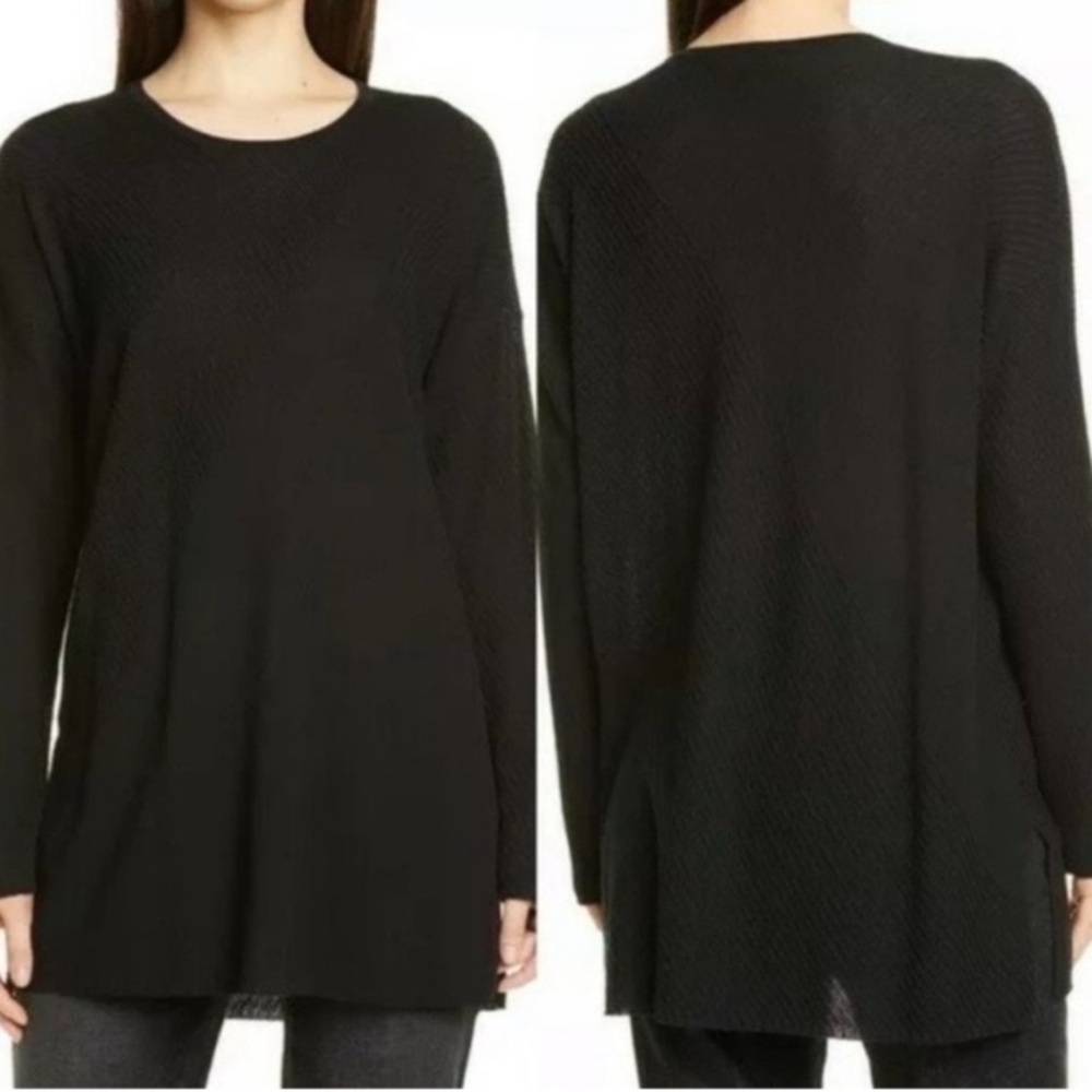 Eileen Fisher Black Ribbed Top